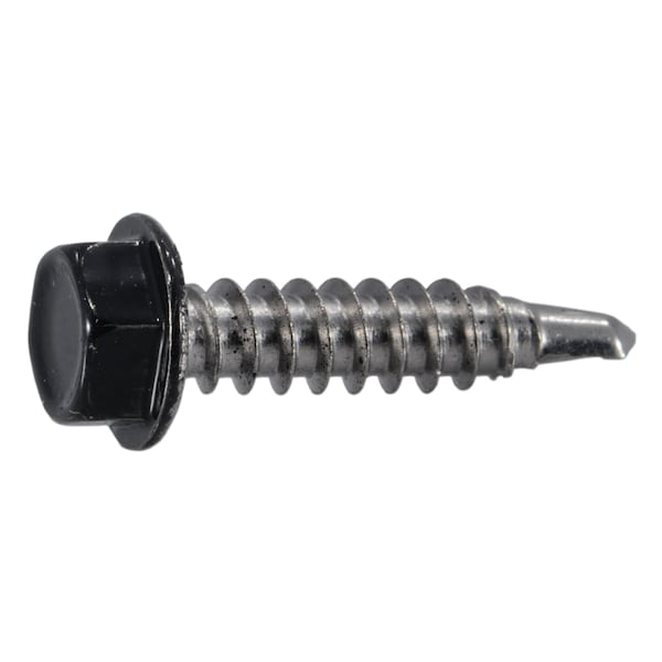 Midwest Fastener Self-Drilling Screw, #8 x 3/4 in, Painted Stainless Steel Flange Hex Head External Hex Drive, 15 PK 39602 - main